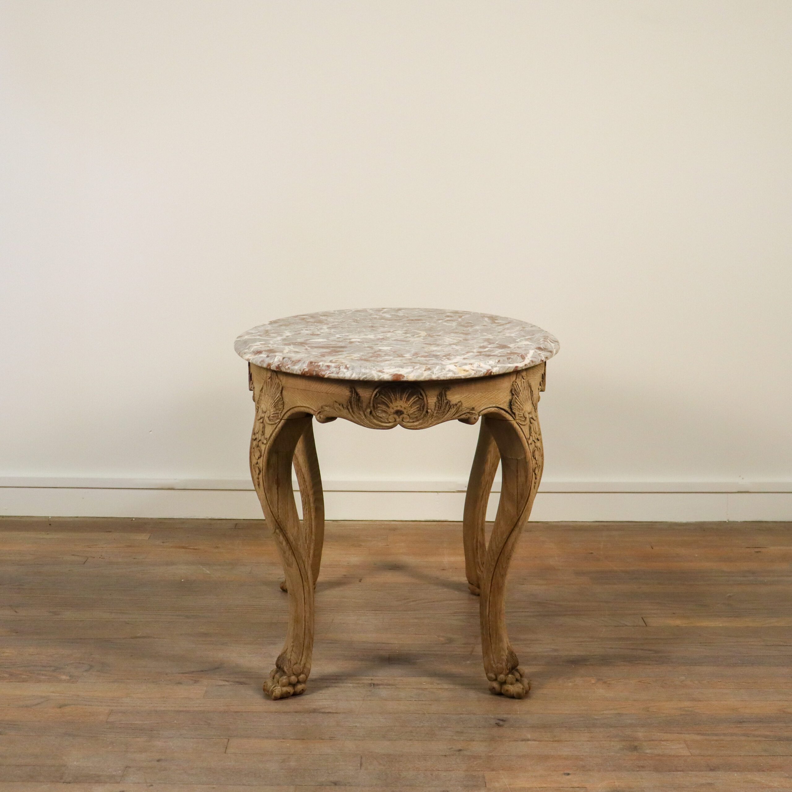 Odette Furniture Antique Oval Marble Top Table